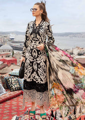 Maria B Lawn Duptta Black Skin Printed Embroidery 3pc Unstitched SC-1269