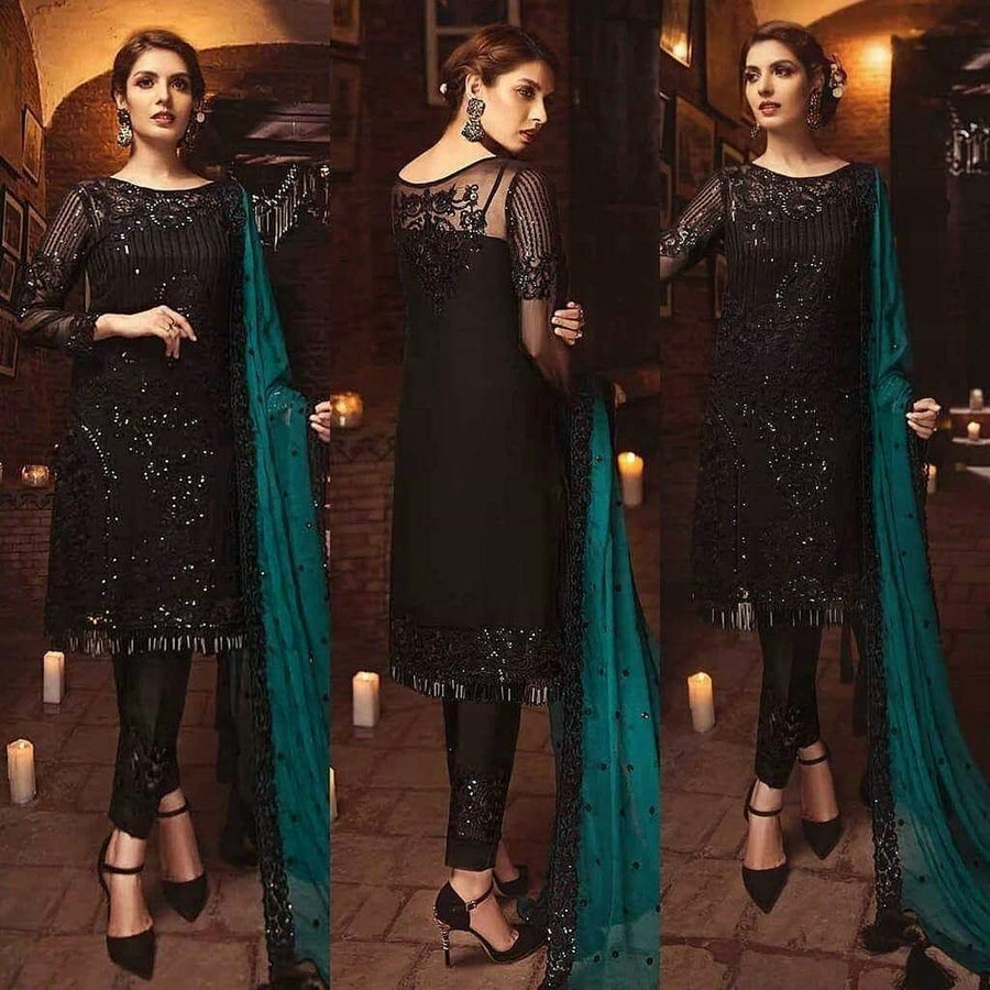 SERENE PREMIUM AURORA BOREALIS SEMI PURE CHIFFON SC 1230