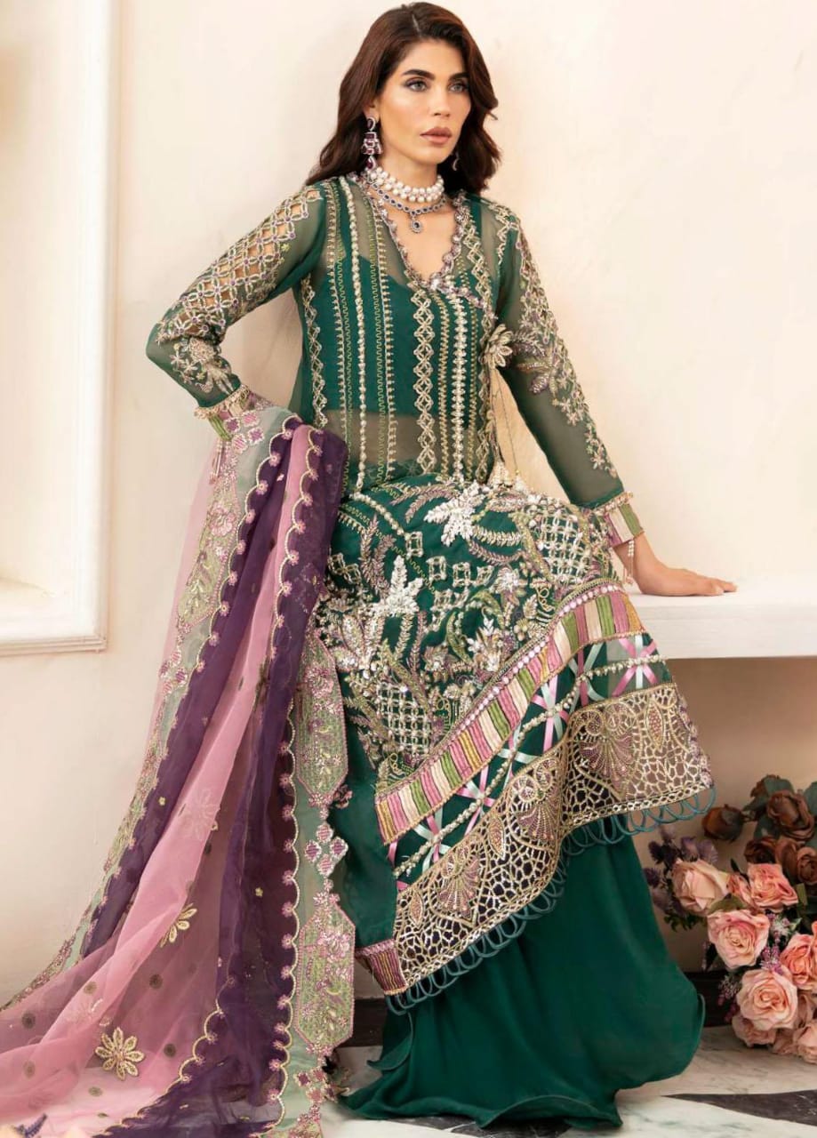 Elaf Luxury Handwork Heavy Embroidered Organza SC 1079