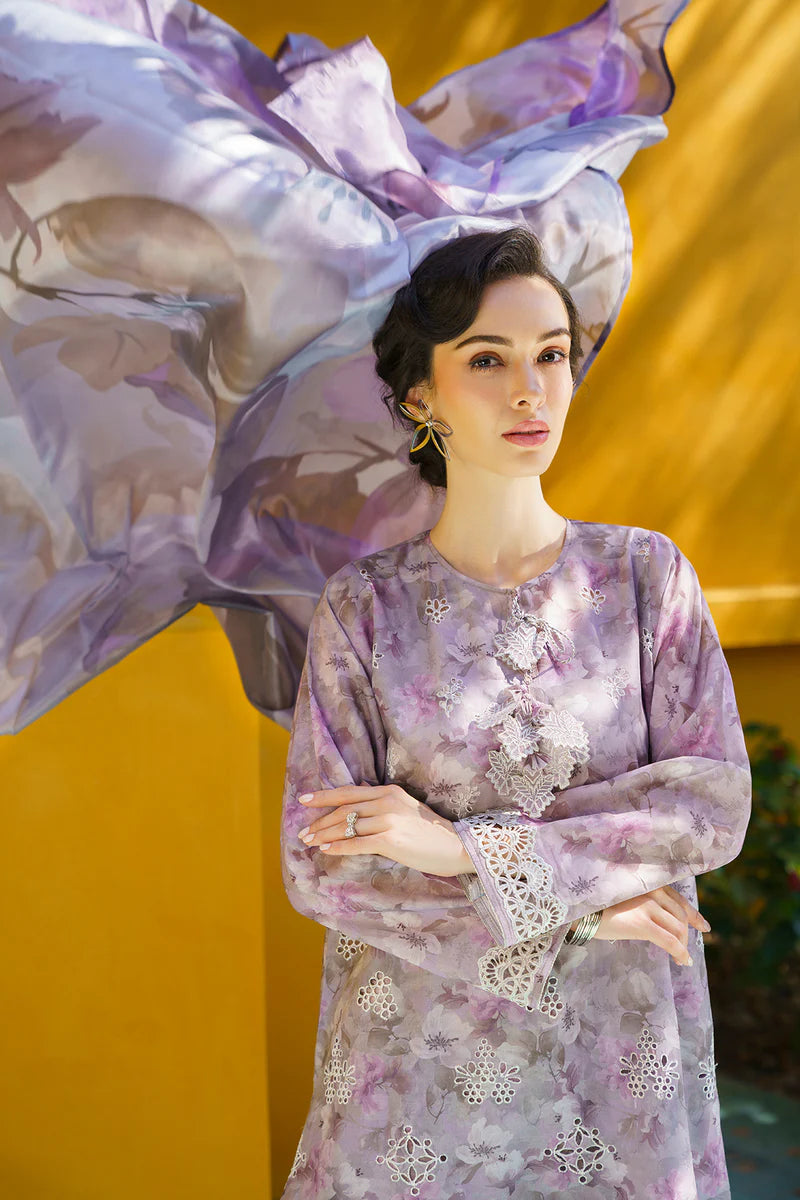 Baroque Purple Pink Pure Lawn Print & Embroidery Collection 3pc SC 1054