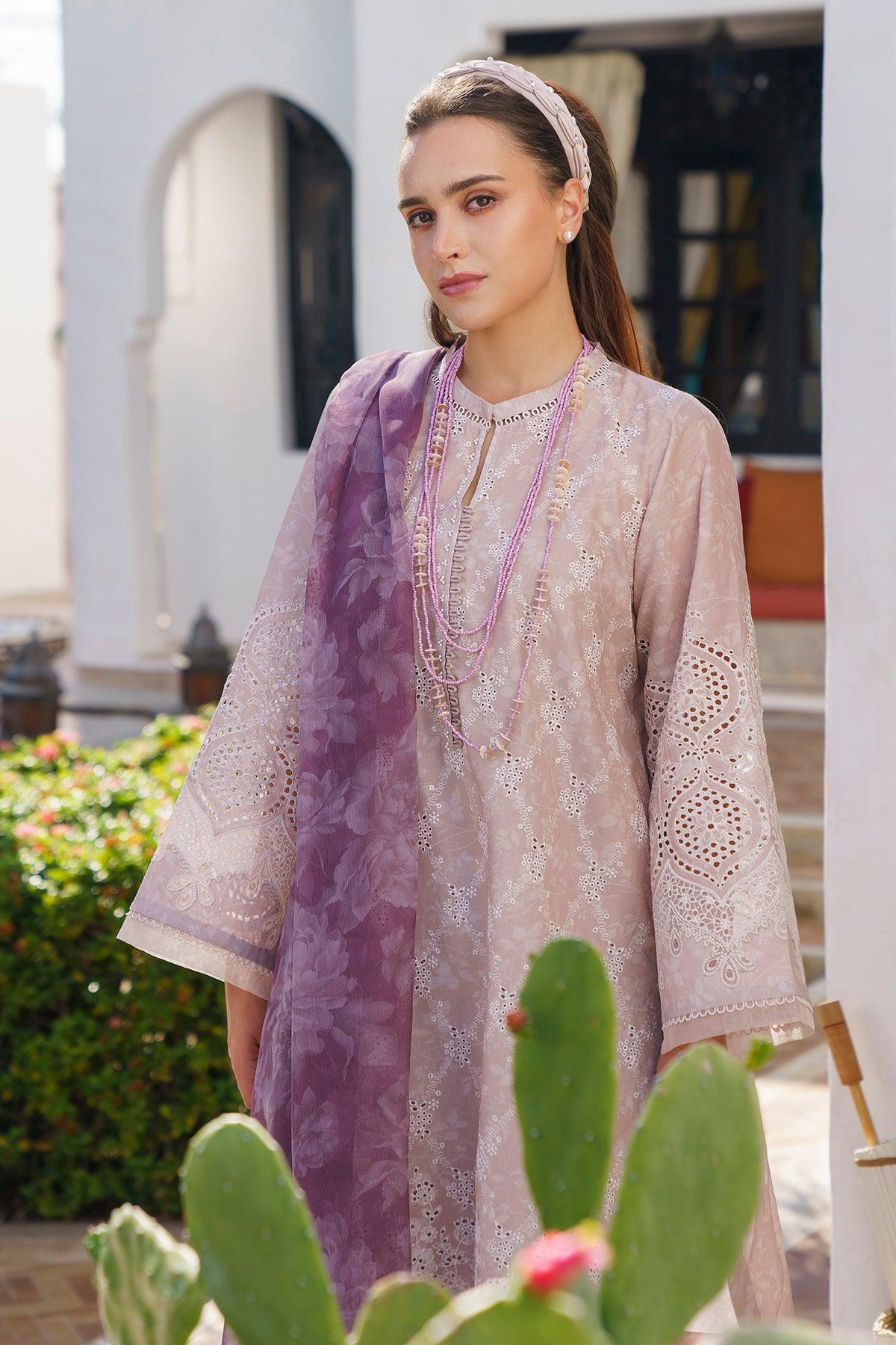 Baroque T Pink Embroidery Pure Lawn Chikankari Collection SC 1061