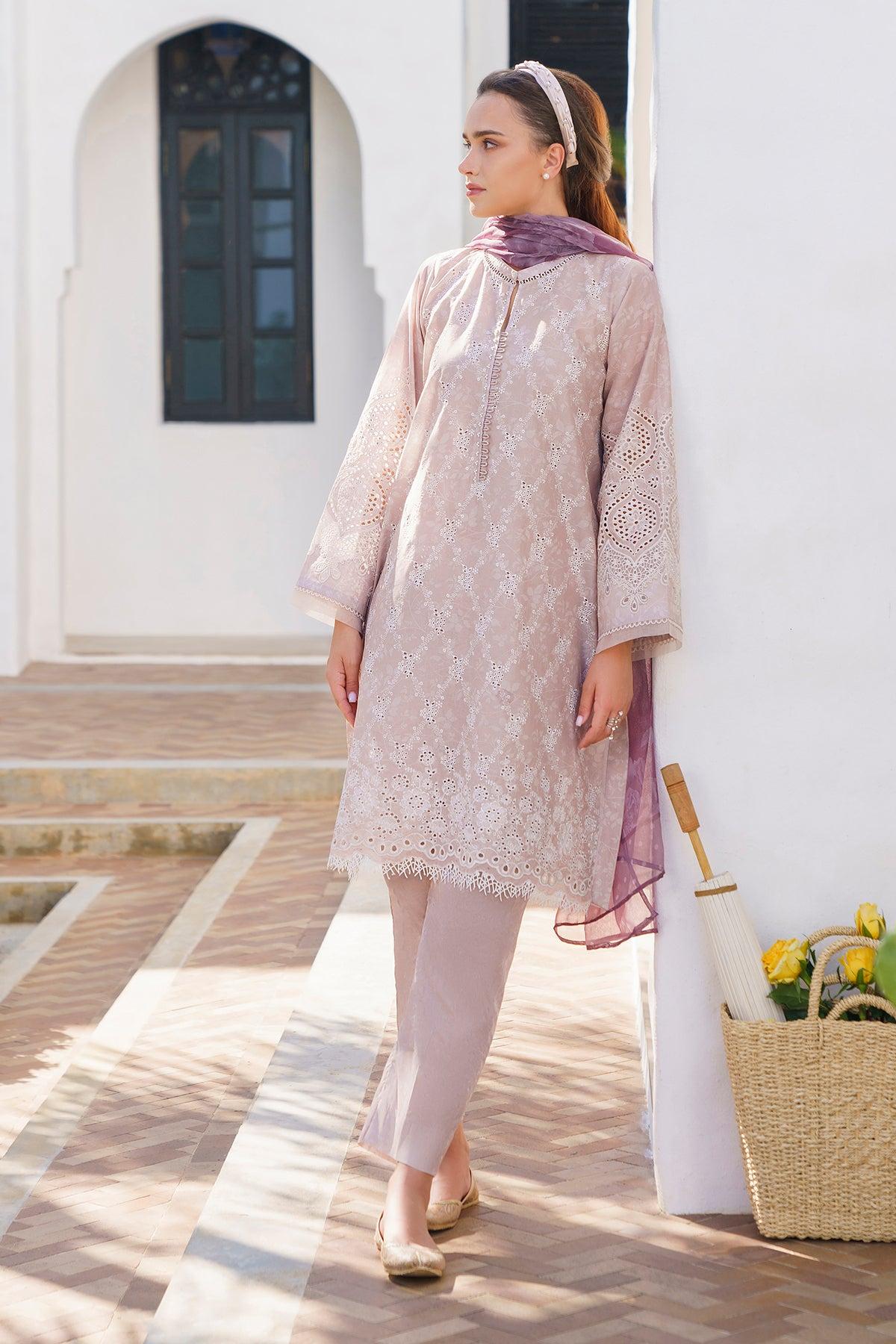 Baroque T Pink Embroidery Pure Lawn Chikankari Collection SC 1061