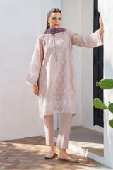 Baroque T Pink Embroidery Pure Lawn Chikankari Collection