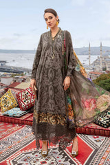 Maria B Olive Green Pure Lawn New Arrival Embroidery Dress 3pc