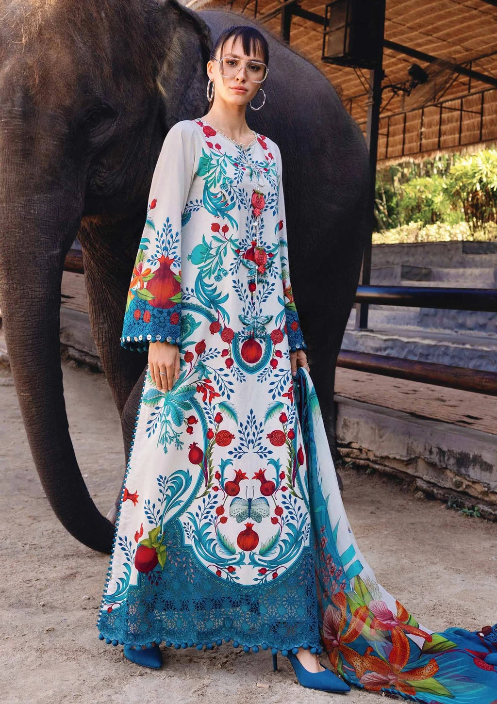 Maria B.Mprint 12-A Green Lawn Summer'26 Embroidered 3Piece Unstitched
