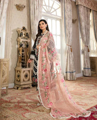 CRIMSON BLACK CHIKANKARI LAWN DRESS LUXURY COLLECTION SC 1067