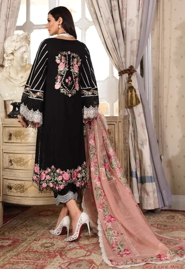 CRIMSON BLACK CHIKANKARI LAWN DRESS LUXURY COLLECTION SC 1067