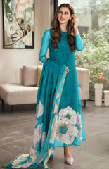 Lulusar Green Silk Digital Hand Work Party Wear Collection 3pc SC 1104