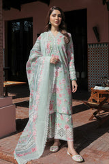 Baroque Green Digital Printed Swiss Lawn Collection 3pc sc 1043