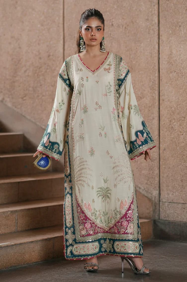 Ethinc Skin New Arrival Luxury Silk Embroidery 2Piece Unstitched