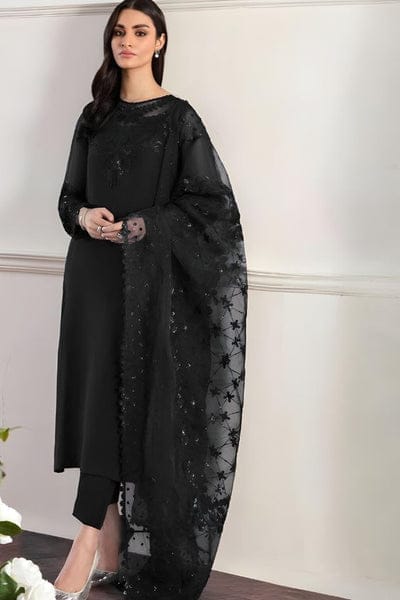 Baroque Black Chiffon Formal & Party Wear Collection 4pc