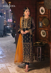 Asim Jofa New Arrival Black Chiffon Collection 3pc SC 1024