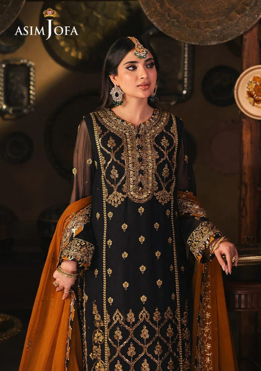 Asim Jofa New Arrival Black Chiffon Collection 3pc