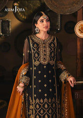 Asim Jofa New Arrival Black Chiffon Collection 3pc SC 1024