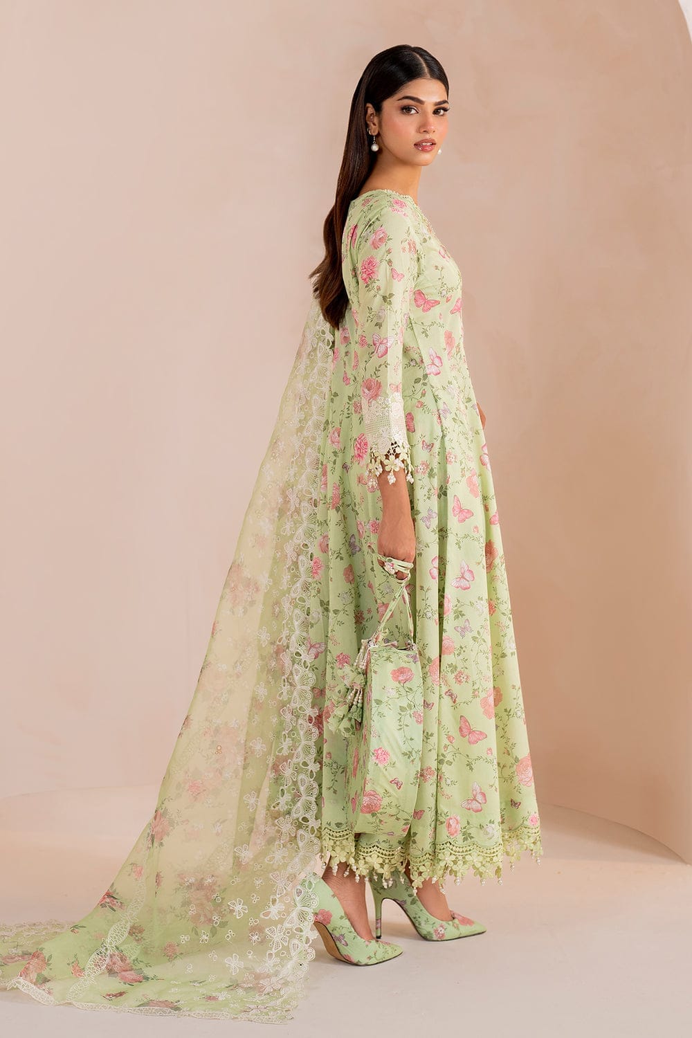 Baroque Swiss Lawn Green New Arrival Mid Summer Collection SC 1059