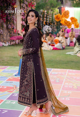 Asim Jofa Purple Chiffon Dress Formal Collection Unstitched SC 1150