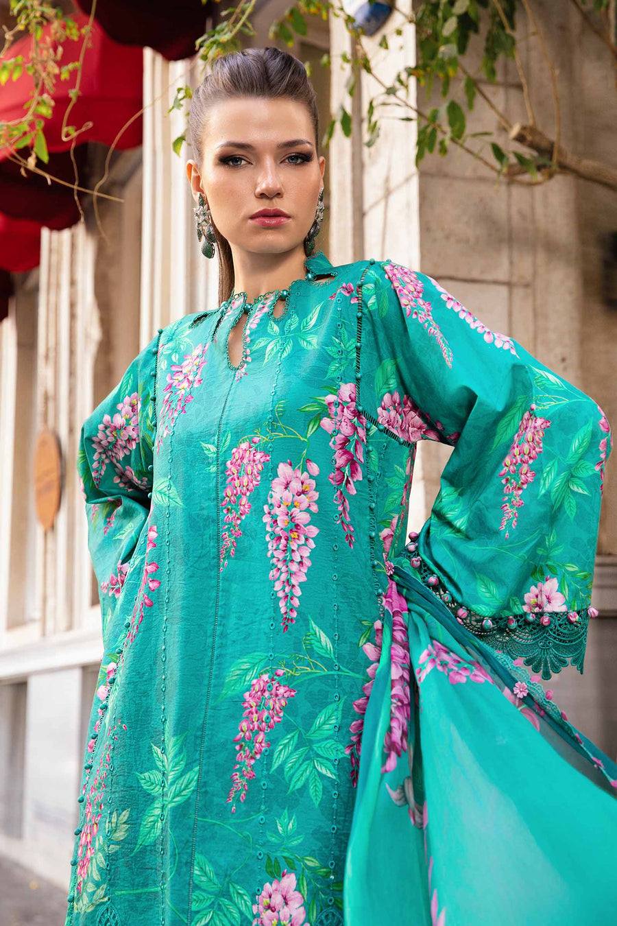 Maria B See Green Chikankari Lawn New Arrival 3pc Unstitched Dress SC-1252