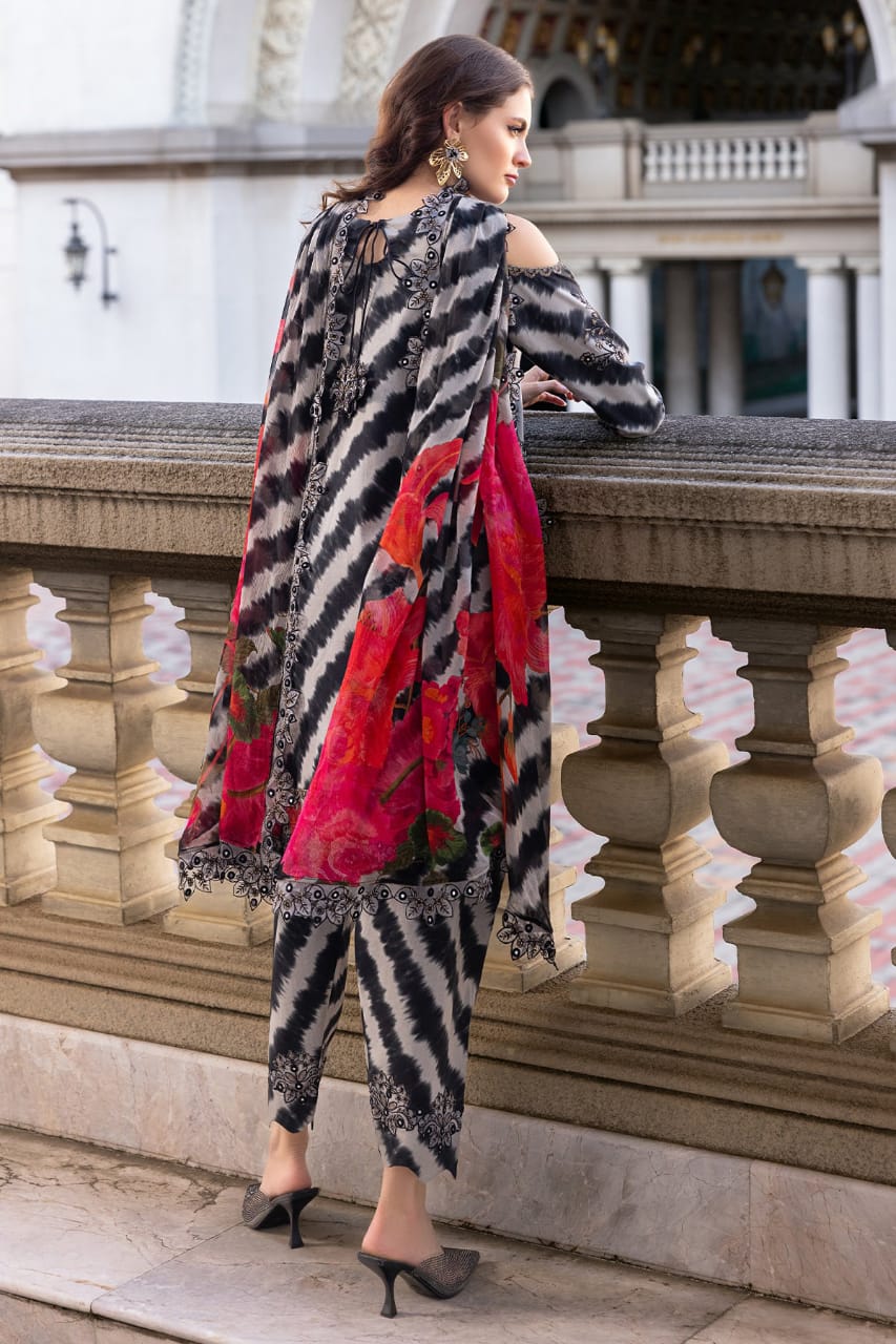 Charizma Black Lawn Embroidery 3pc Unstitched SC-1295