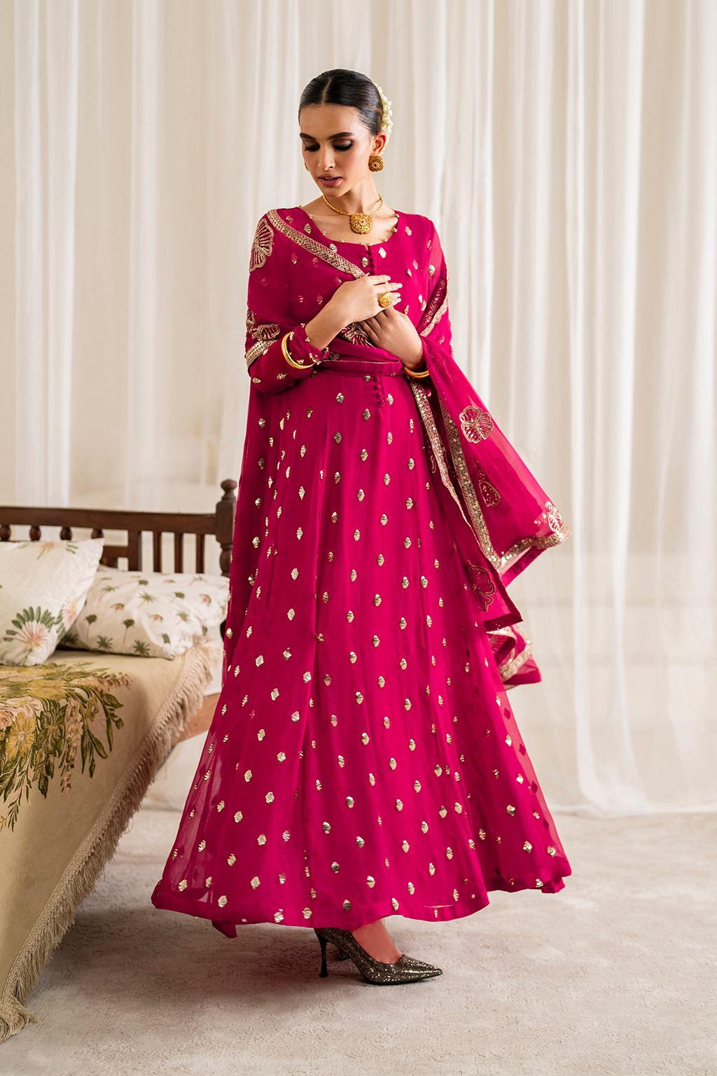 Iznik Pink Frock Formal Collection Chiffon 3pc Unstitched SC-1249
