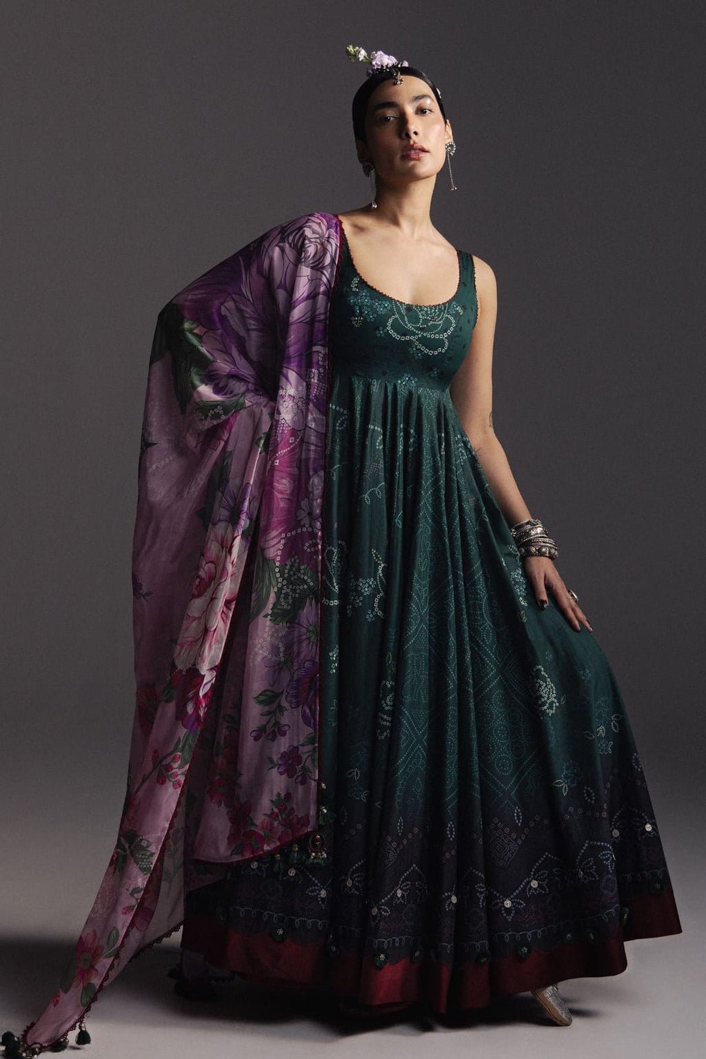 Zara Shahjahan Anarkali Embroidered Lawn 3Piece Unstitched