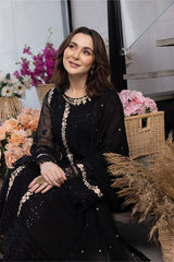 Azure Black Chiffon Luxury Formal Collection 4pc SC 1026