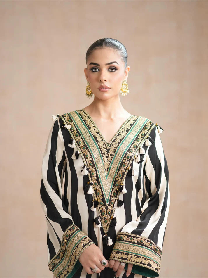 Amara & Sara Luxury Silk Embroidered 3piece Unstitched