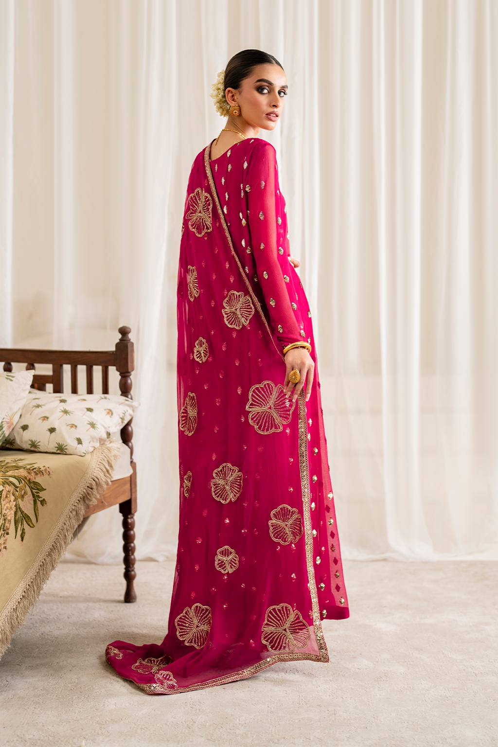 Iznik Pink Frock Formal Collection Chiffon 3pc Unstitched SC-1249