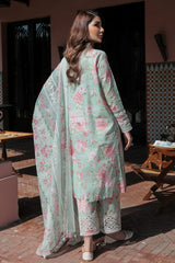 Baroque Green Digital Printed Swiss Lawn Collection 3pc sc 1043