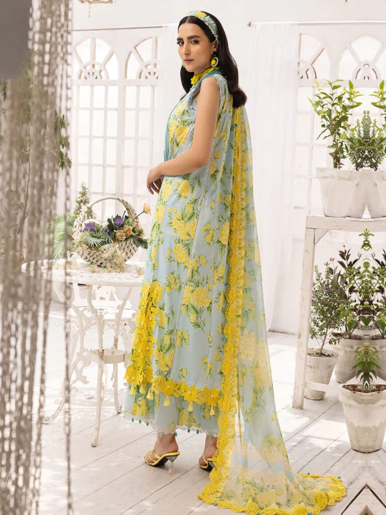 ITTEHAD YELLOW PURE LAWN EMBROIDERY DRESS SC 1088