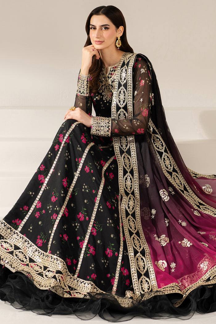 Farasha Fiorella Night Luxury Lawn Embroidery 3Picec Unstitched