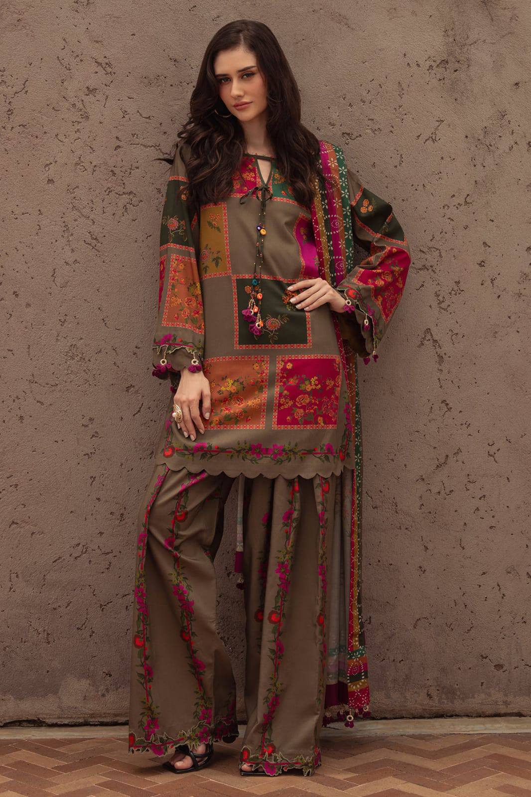 Charizma Digital Printed Lawn Embroidery 3piece Unstitched