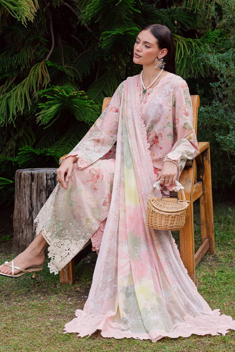 Nureh Gardenia Digital Print Embroidered Lawn 3Piece Unstitched
