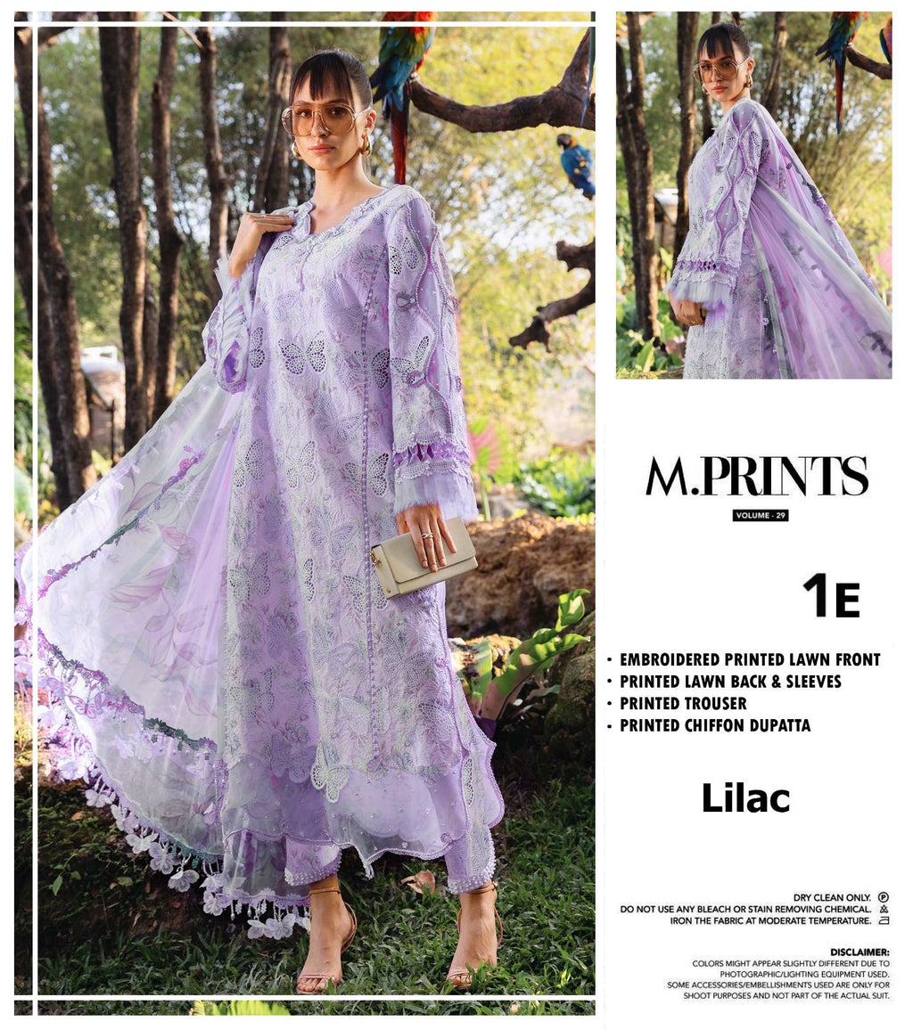 Maria B Butterfly Purple Full Printed Lawn Summer'26 Embroidered 3Piece Unstitched