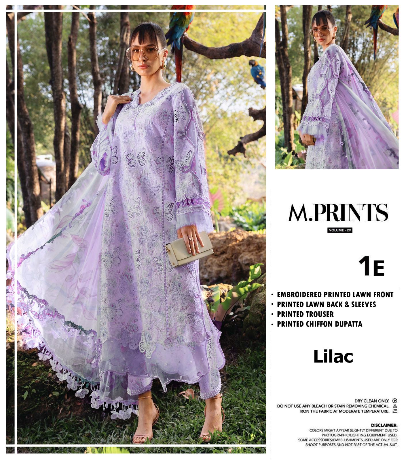Maria B Butterfly Purple Full Printed Lawn Summer'26 Embroidered 3Piece Unstitched