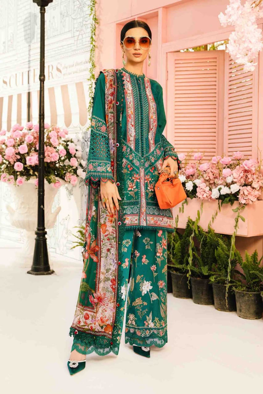 Maria B 2610-A Green New Arrival Lawn Emb 3pc Unstitched SC-1309