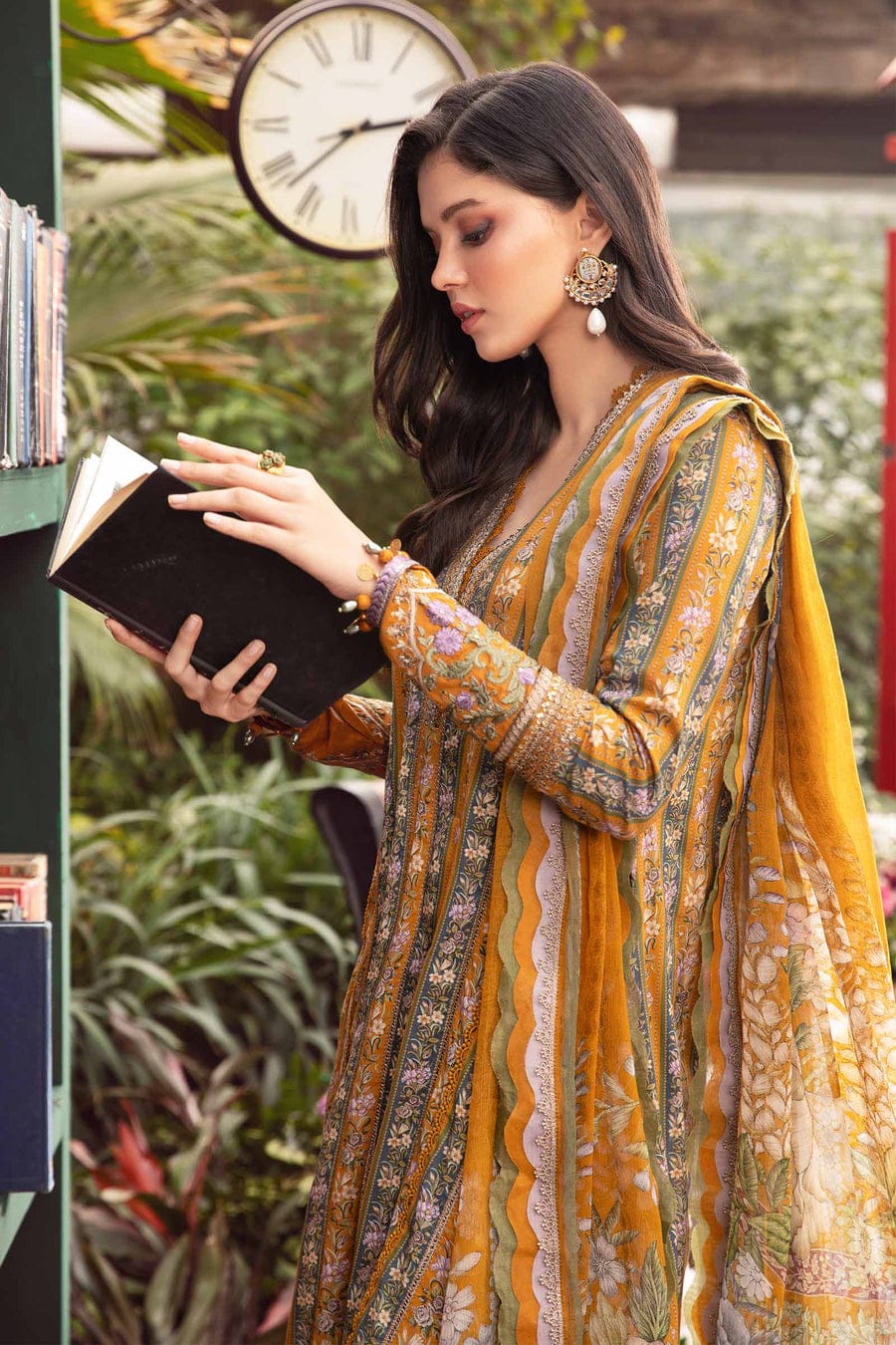 Maria B M.Print Mustard New Arrival Embroidery 3pc SC 1165