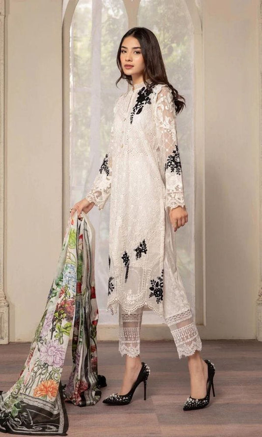 MARIA B SKIN PURE LAWN CHIKANKARI SHIFFLE