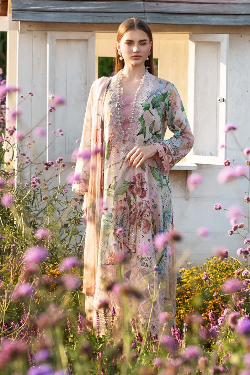 Maria B Light Pink Lawn Embroidery 3pc Unstitched SC-1286