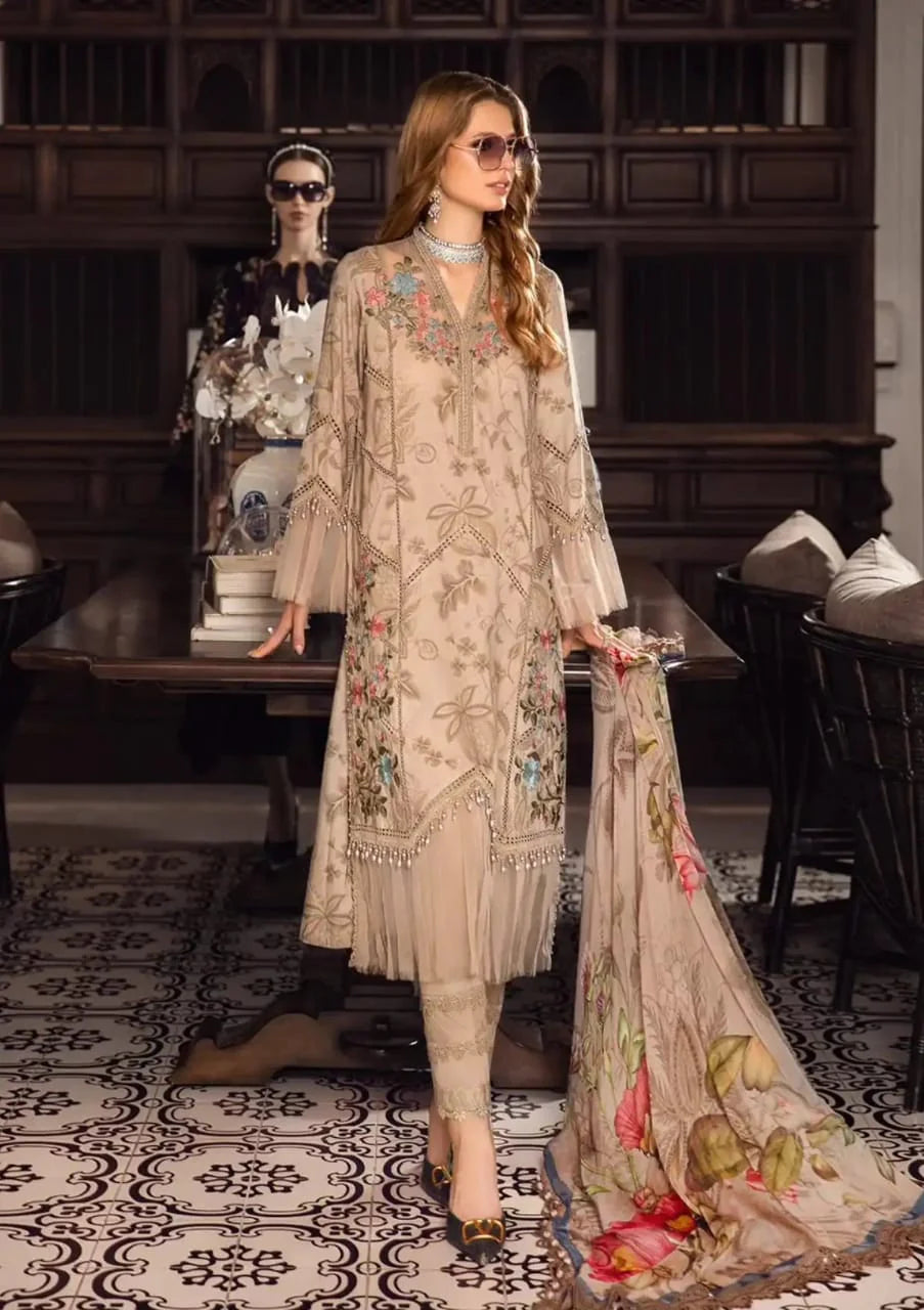 MARIA B SKIN PURE LAWN EMBROIDERY 3PC SC 1192