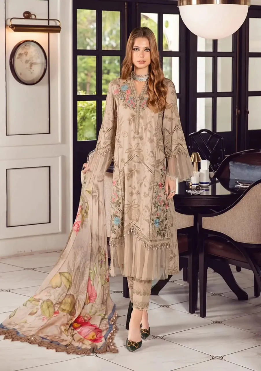 MARIA B SKIN PURE LAWN EMBROIDERY 3PC SC 1192