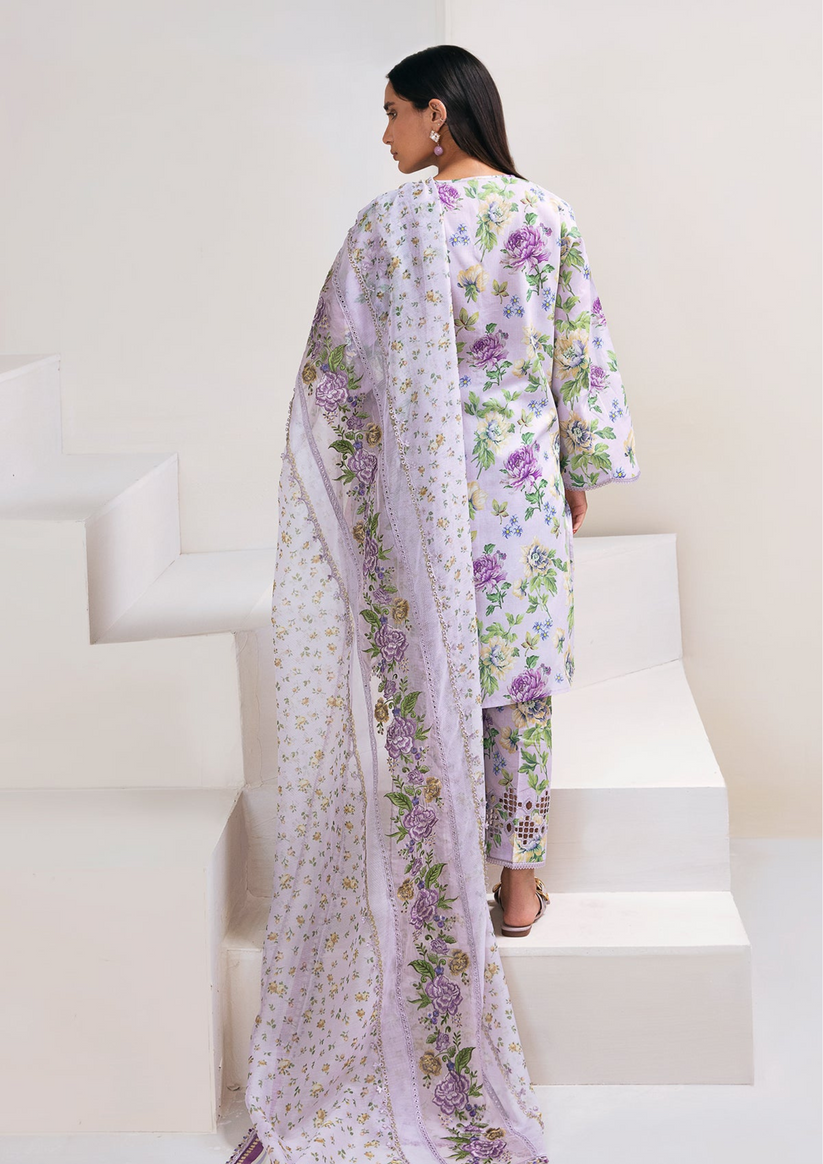 Baroque Purple Digital Printed Swiss Lawn Collection 3pc SC 1053