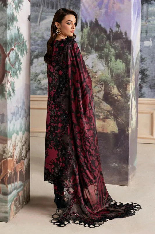 Ramsha Black Red Lawn Summer Collection 3pc Unstitched