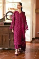 Baroque Pink Dot Pure Lawn Dress  - No: SC-1254 - Shiss collection