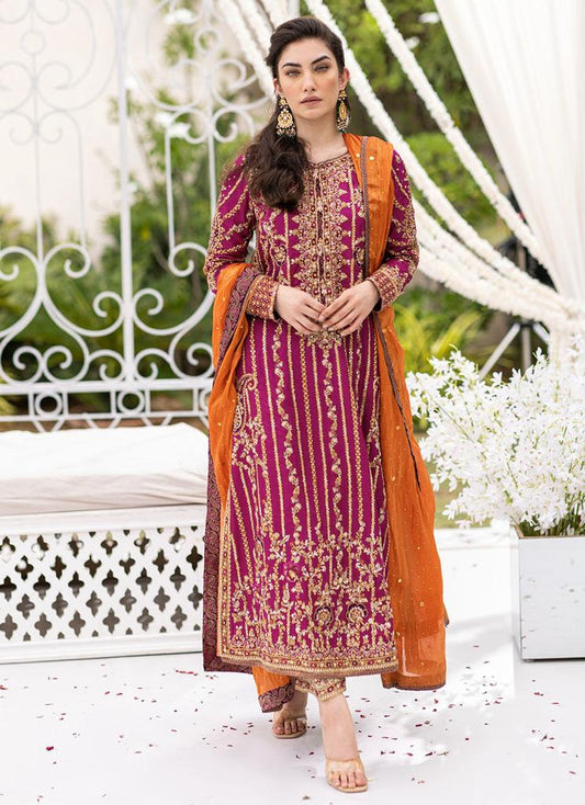 F.T.A FORMAL COLLECTION CHIFFON NAHD WORK 3PC