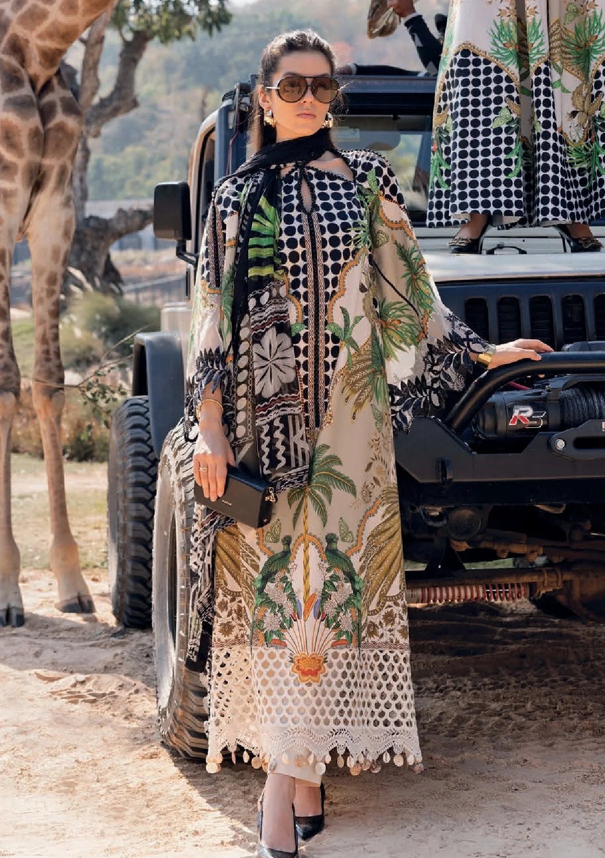 Maria B.Mprint 5-A Black Lawn Summer'26 Embroidered 3Piece Unstitched