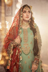 MARIA B WEDDING COLLECTION GREEN GHARARA