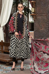 MARIA B BLACK Zik Pure Lawn Dress  - No: SC 1129 - Shiss collection
