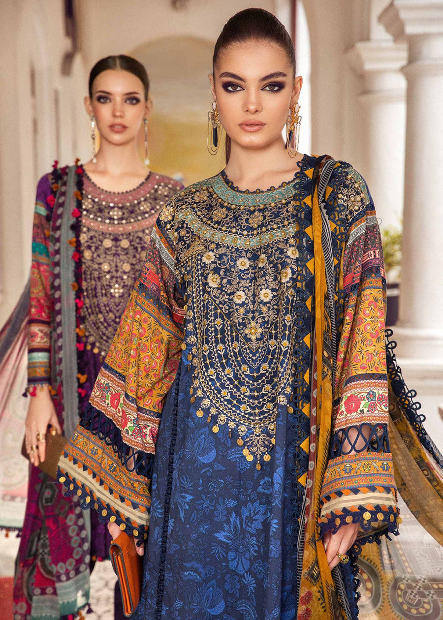 Maria B Embroidered swiss Cambric blue SC 1149