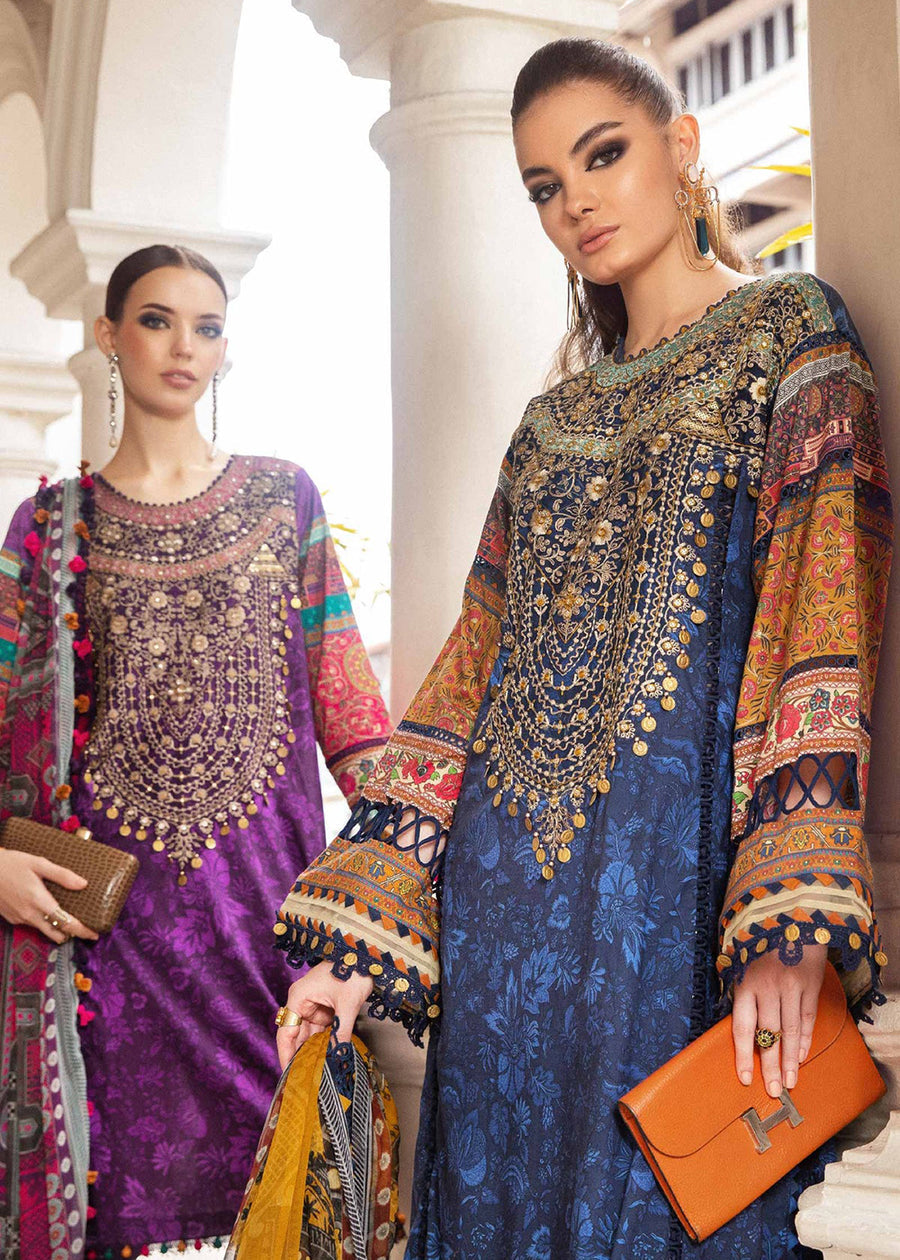 Maria B Embroidered swiss Cambric blue SC 1149