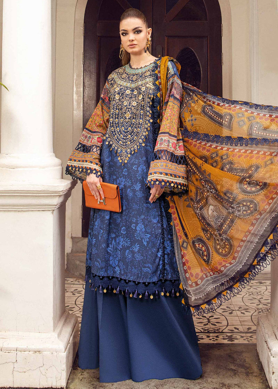 Maria B Embroidered swiss Cambric blue SC 1149